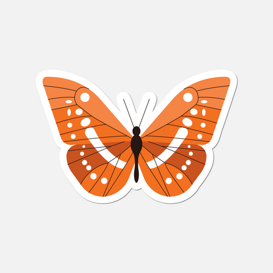 Orange Butterfly Sticker – Bold & Vibrant