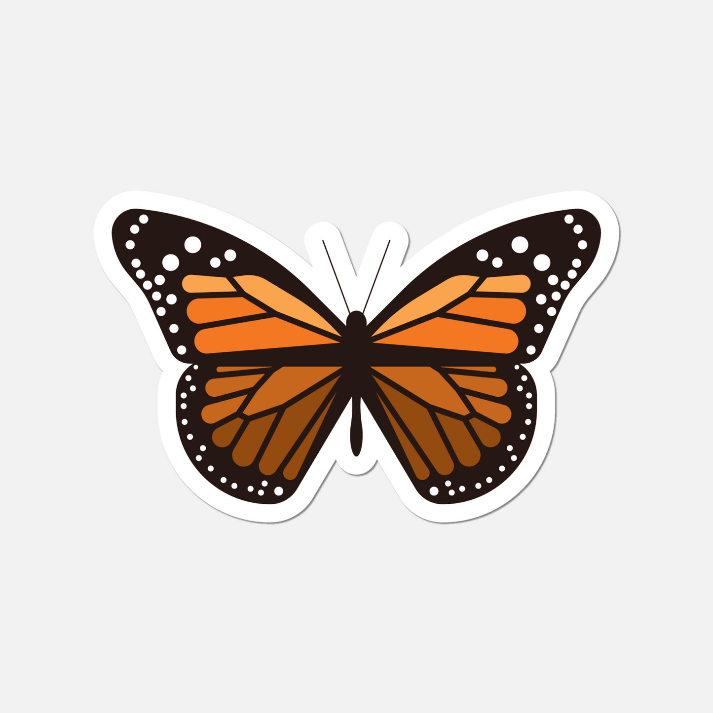 Classic Monarch Butterfly Sticker - Iconic Orange and Black Design