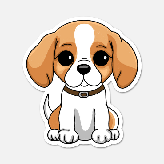 Scout Beagle Die-Cut Sticker | Waterproof Hound Dog Decal with Matte Finish