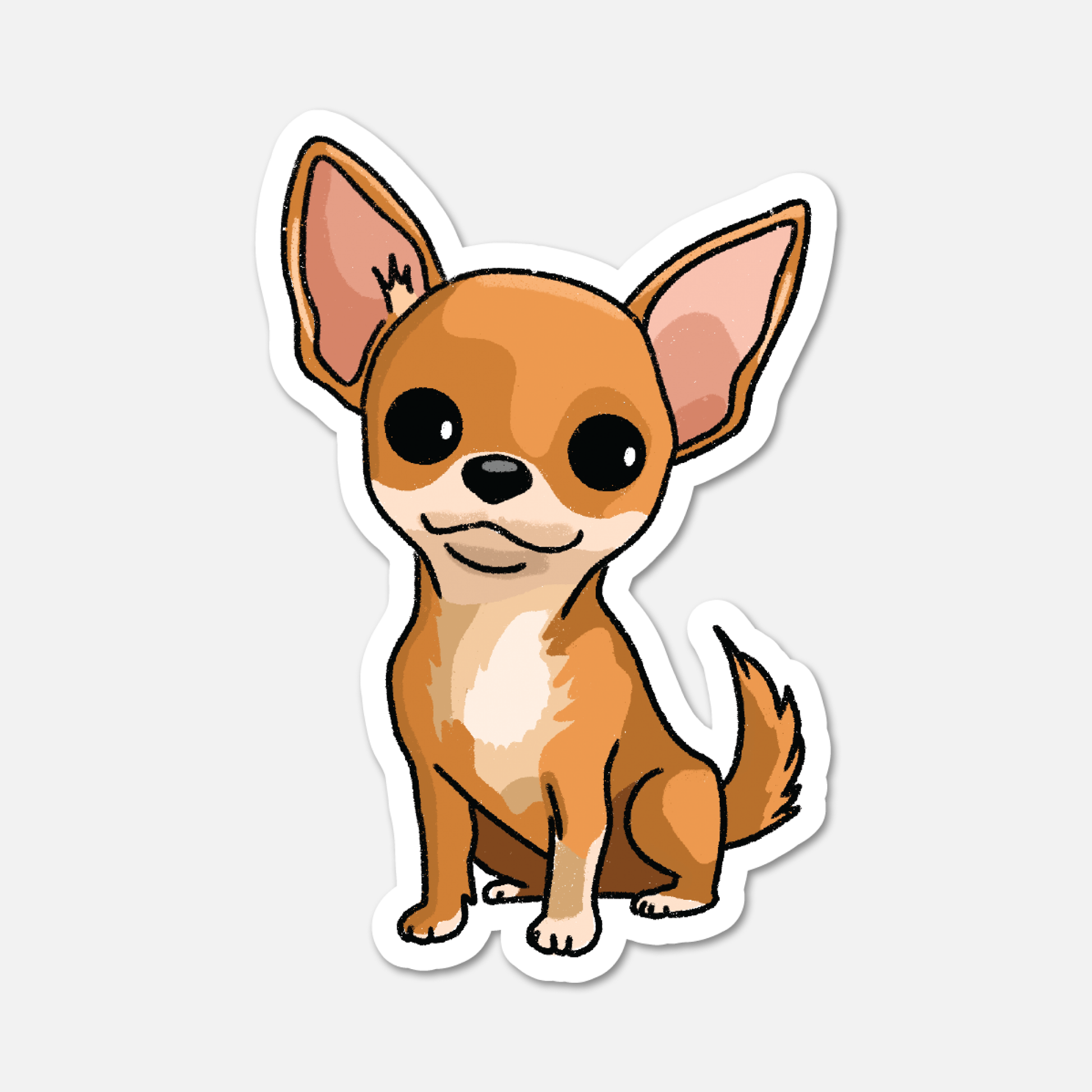 Pico Chihuahua Die-Cut Sticker | Waterproof Small Dog Decal with Matte Finish