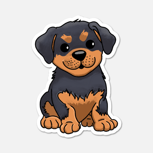 Titan Rottweiler Die-Cut Sticker | Large Dog Breed Vinyl Decal with Matte Finish