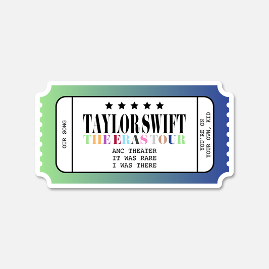 AMC Taylor Swift Merch : The Eras Tour Movie Ticket Stub Sticker