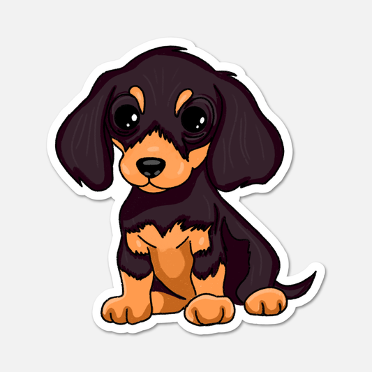 Otto Dachshund Die-Cut Sticker | Waterproof Wiener Dog Decal with Matte Finish