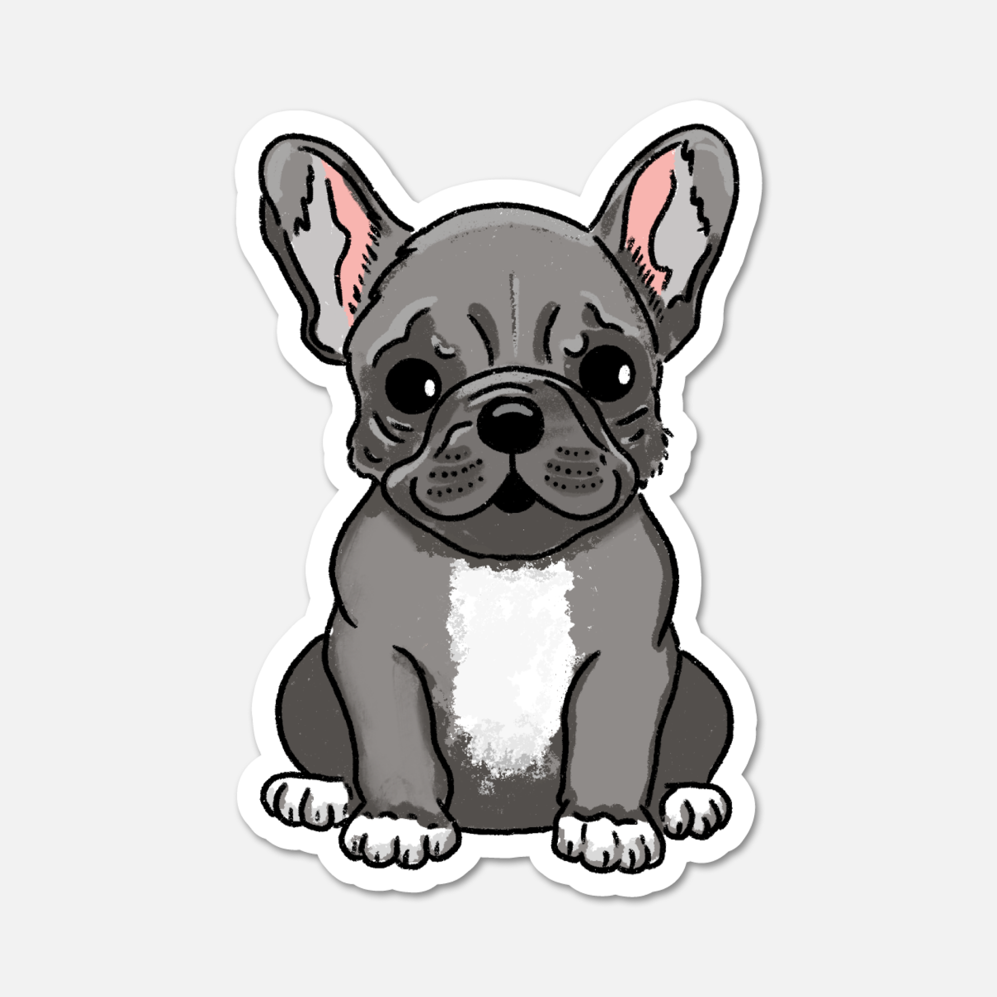 Pierre French Bulldog Die-Cut Sticker | Waterproof Frenchie Decal with Matte Finish