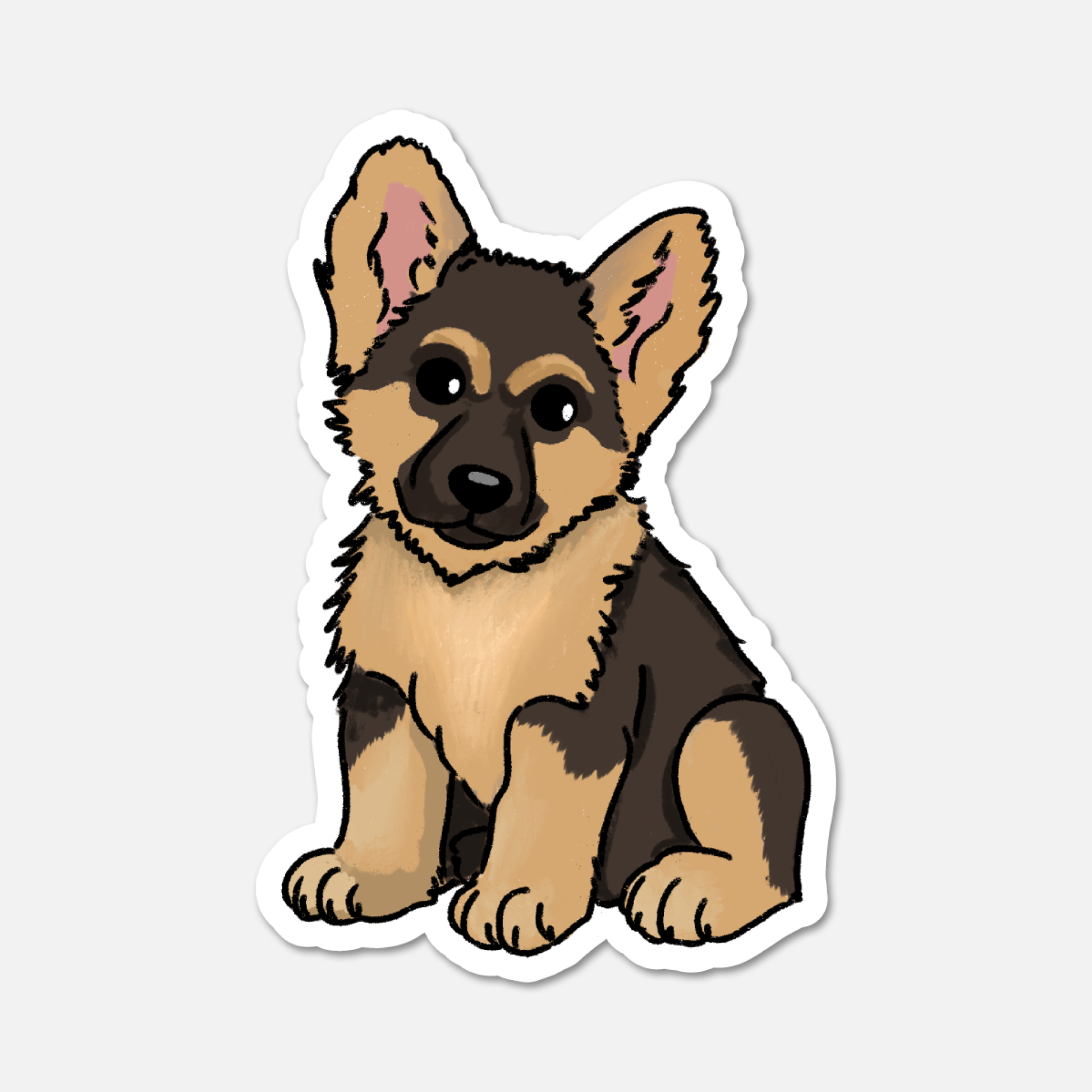 Max German Shepherd Die-Cut Sticker | Waterproof Dog Decal with Matte Finish