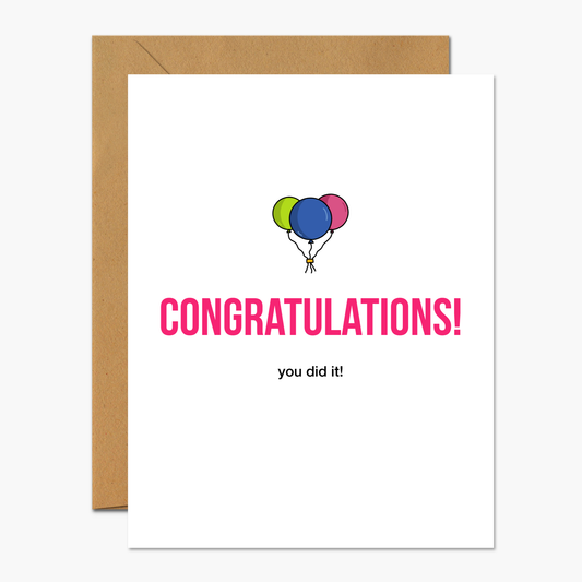 Congratulations Definition Illustration Congrats Greeting Card | Footnotes Paper