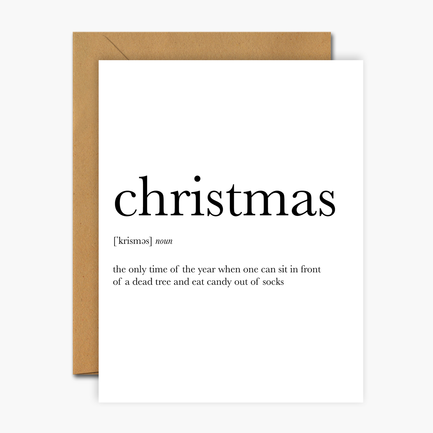 Christmas Definition Christmas Greeting Card | Footnotes Paper