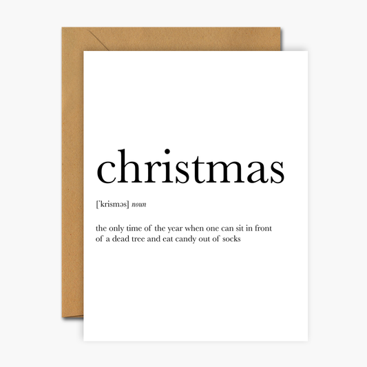 Christmas Definition Christmas Greeting Card | Footnotes Paper