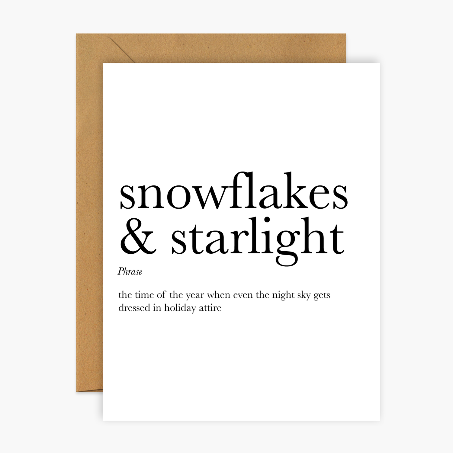 Snowflakes & Starlight Christmas Greeting Card | Footnotes Paper