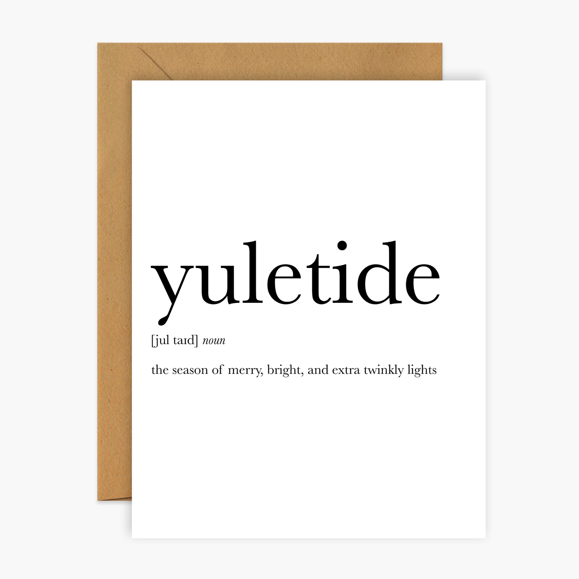 Yuletide Definition Christmas Greeting Card | Footnotes Paper