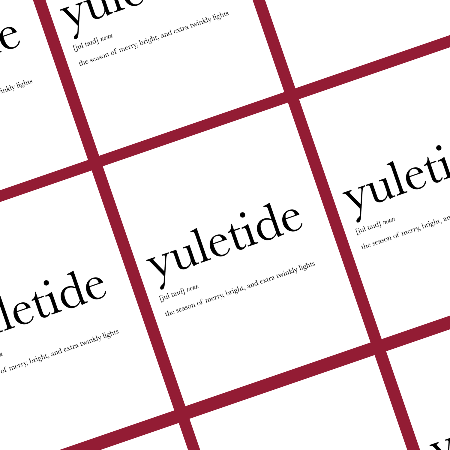 Yuletide Definition Christmas Greeting Card | Footnotes Paper