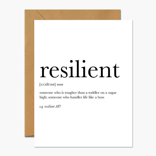 Resilient Definition Encouragement Card for hospitalized patient