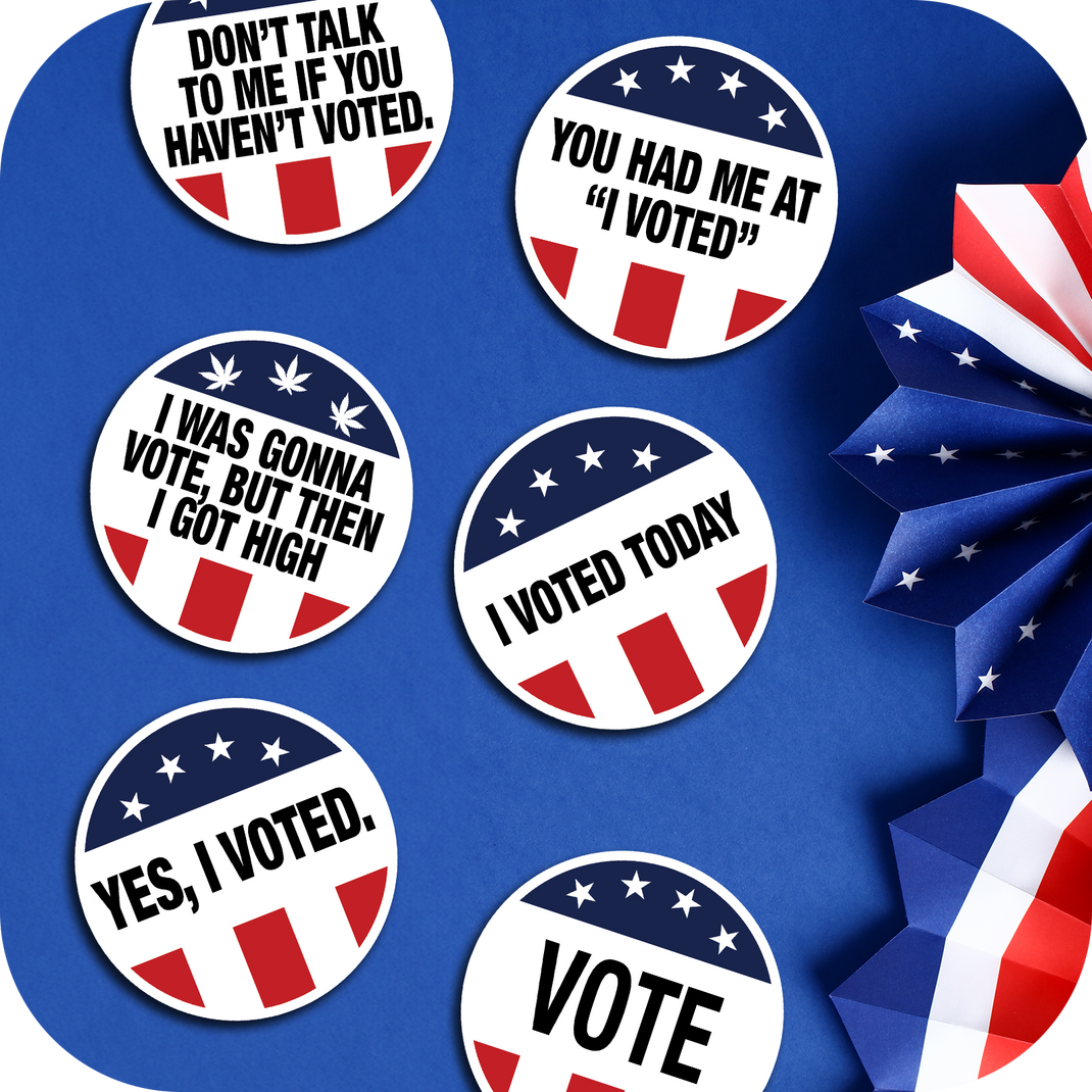 I Voted Stickers Collection - Fun & Bold Voting Stickers – Footnotes Paper