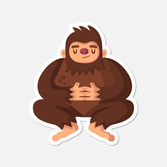 Meditating Yogi Bigfoot Sticker