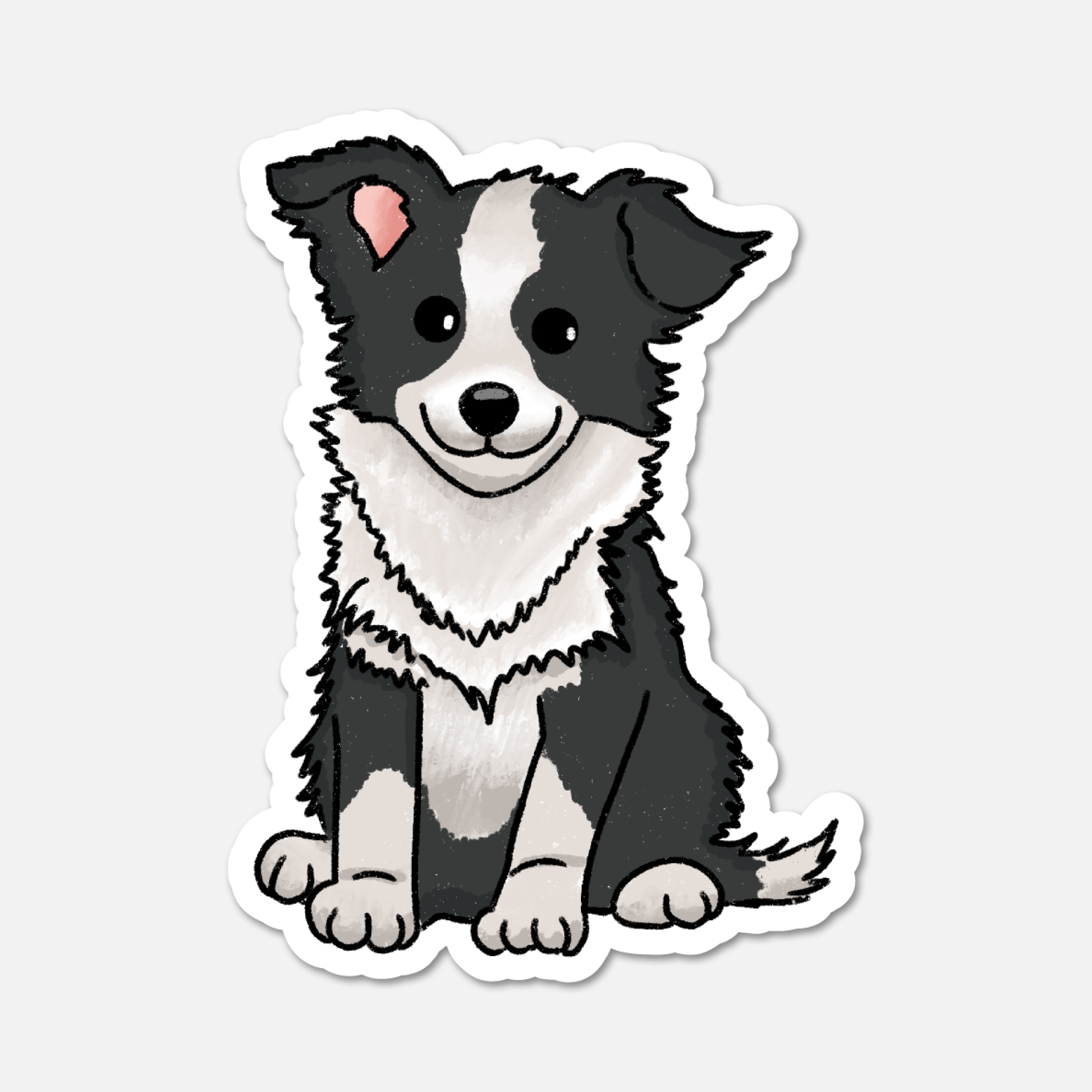  Dash Border Collie Die-Cut Sticker | Waterproof Herding Dog Decal with Matte Finish