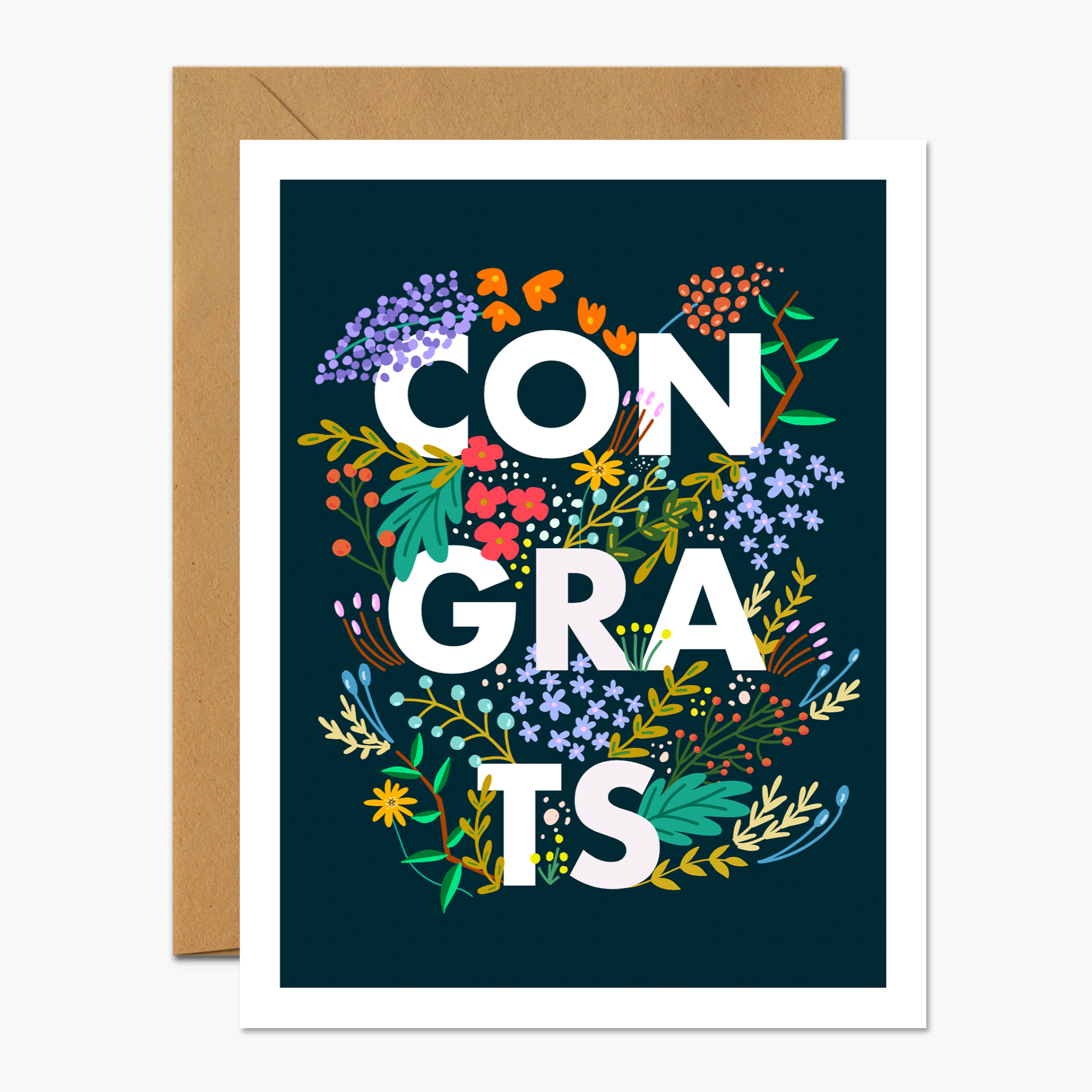 Congrats Floral Congrats Greeting Card | Footnotes Paper