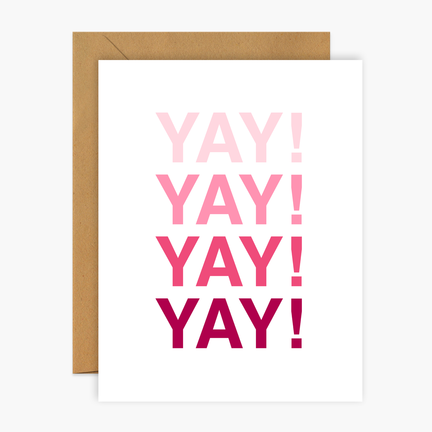 Yay! Yay! Pink Baby Greeting Card | Footnotes Paper