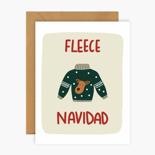 Fleece Navidad Christmas Greeting Card | Footnotes Paper