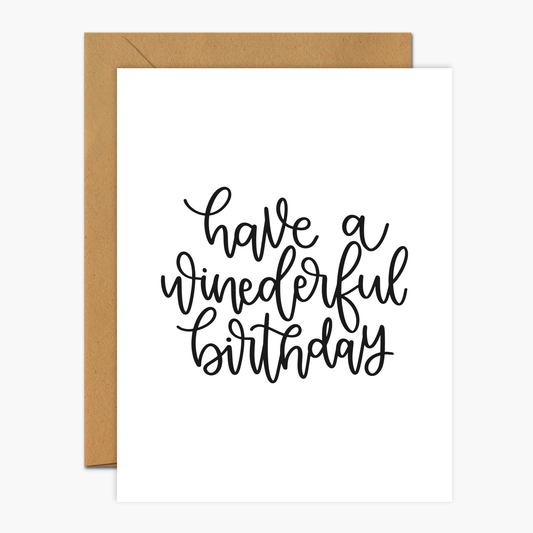 Have A Winederful Birthday Birthday Greeting Card | Footnotes Paper