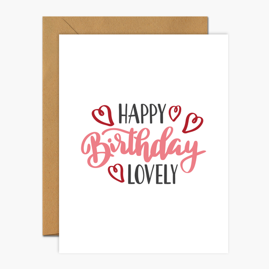 Happy Birthday Lovely Birthday Greeting Card | Footnotes Paper