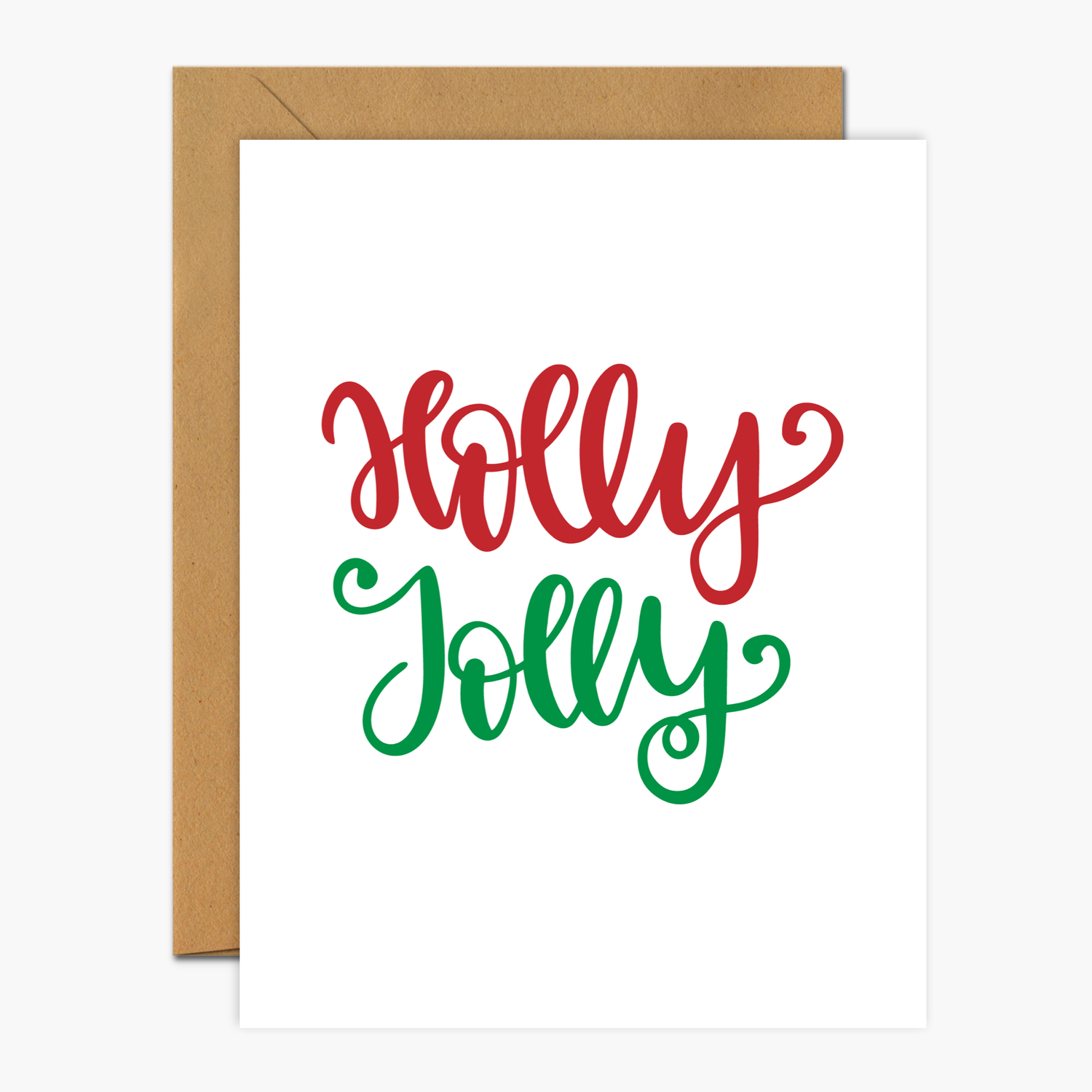 Holly Jolly Christmas Greeting Card | Footnotes Paper