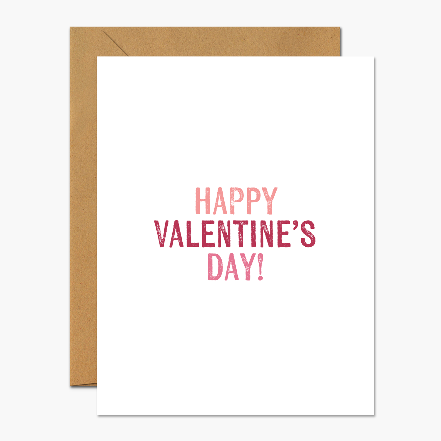 Happy Valentine's Day! Block Print Valentine's Day Greeting Card | Footnotes Paper