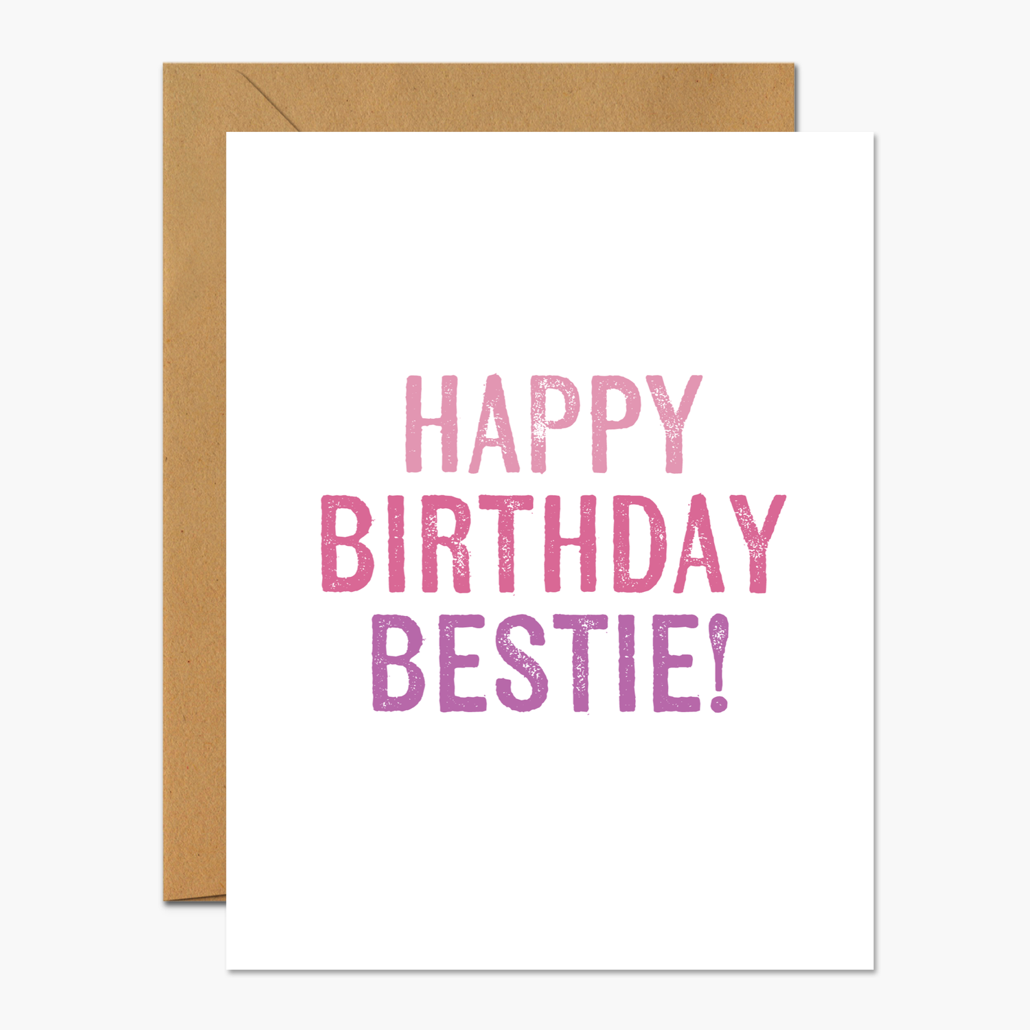 Happy Birthday Bestie! Block Print - Birthday Greeting Card