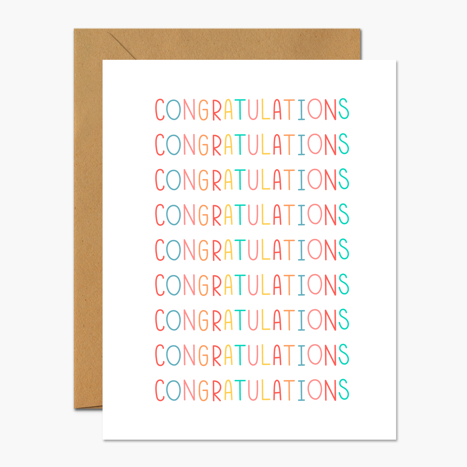 Congratulations Colorful Congrats Greeting Card | Footnotes Paper