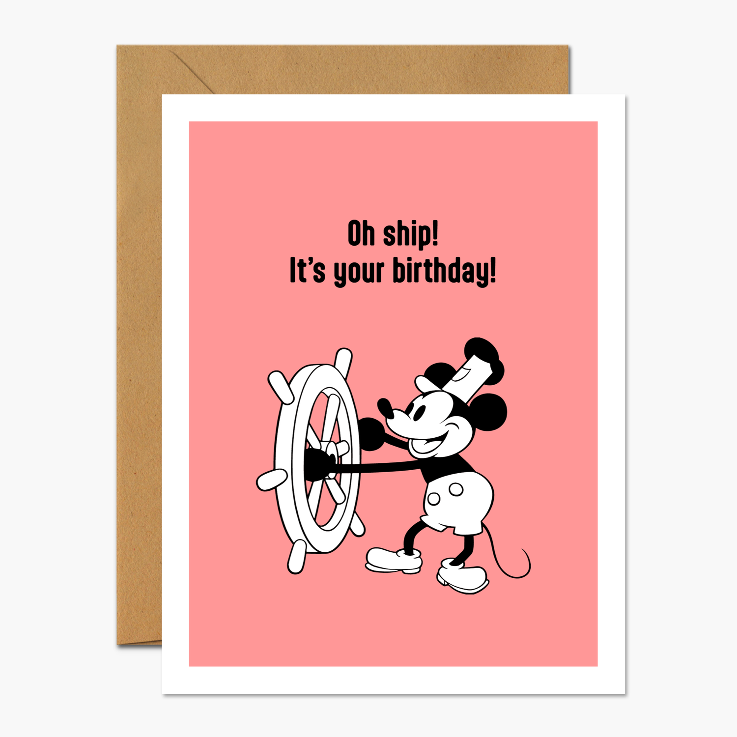 Steamboat Willie Birthday Birthday Greeting Card | Footnotes Paper