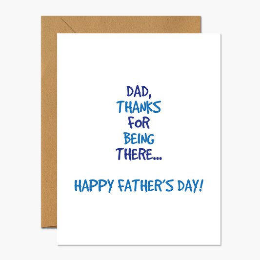 Sentimental Father’s Day greeting card with Dad appreciation message.
