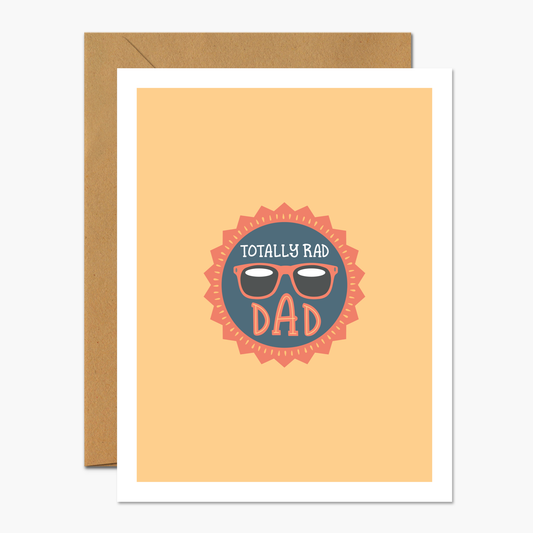Totally Rad Dad Father’s Day greeting card product shot.