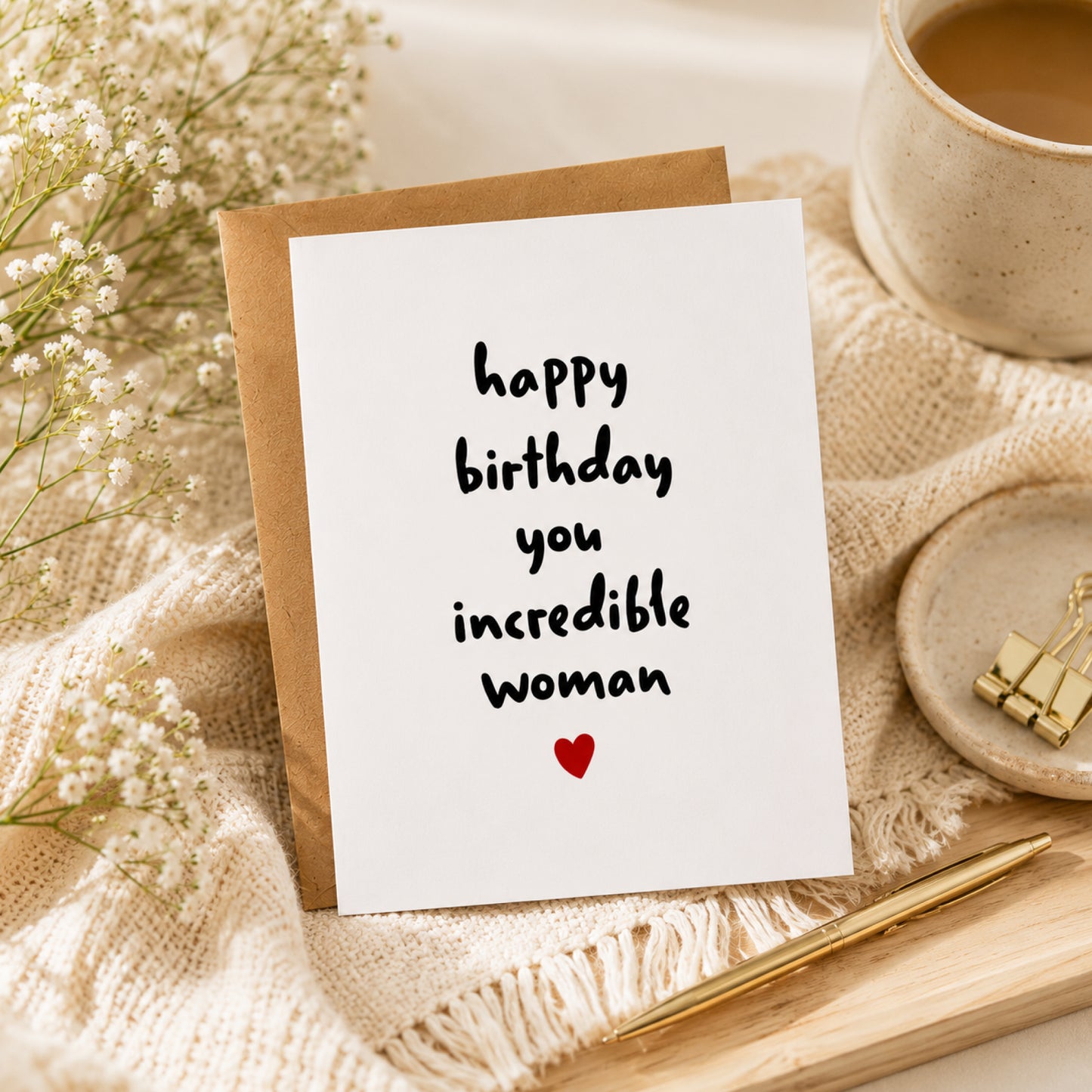 Happy Birthday You Incredible Woman - Birthday Card