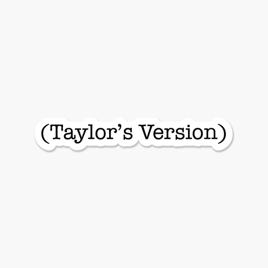 (Taylor's Version) Taylor Swift Inspired Sticker | Footnotes Paper