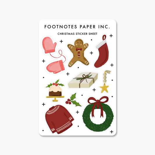 Christmas Sticker Sheet Christmas Stickers | Footnotes Paper