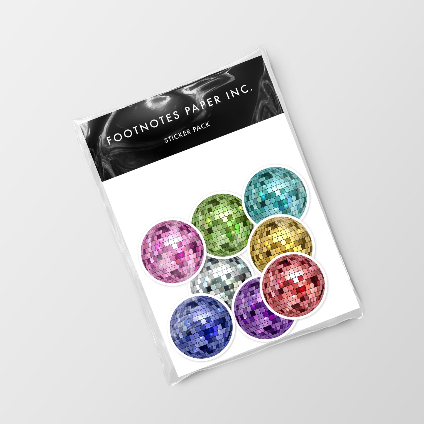 Mirrorball Disco Balls - Sticker Pack  | Footnotes Paper