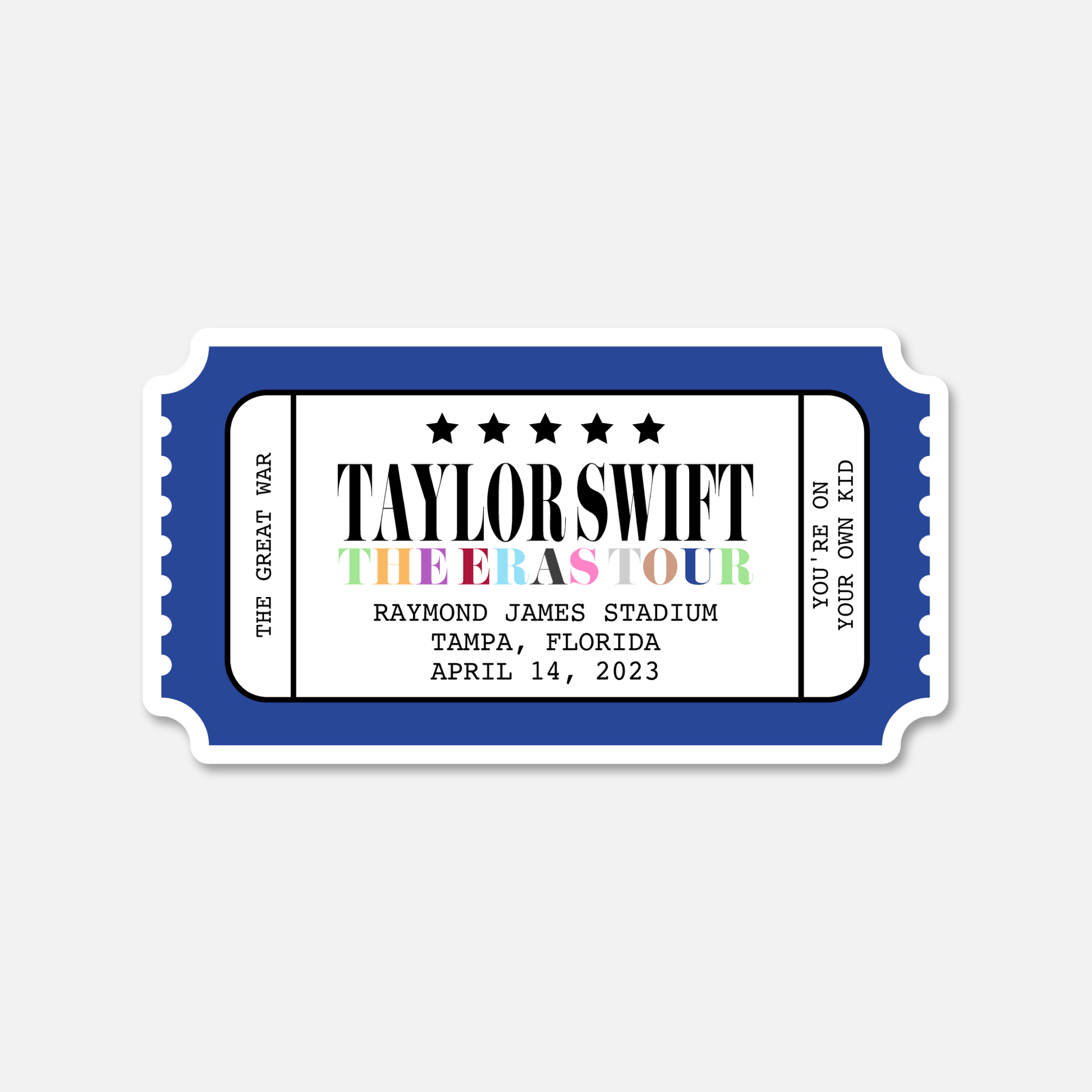 The Eras Tour Concert Ticket Stub Tampa, Florida Night 2  | Footnotes Paper