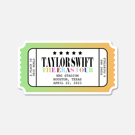 The Eras Tour Concert Ticket Stub Houston, Texas Night 2 - Eras Tour Merch