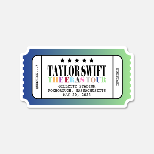 The Eras Tour Concert Ticket Stub Foxborough, Massachusetts Night 2 - Eras Tour Merch