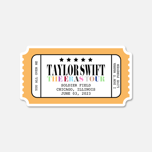 The Eras Tour Concert Ticket Stub Chicago, Illinois Night 2  | Footnotes Paper