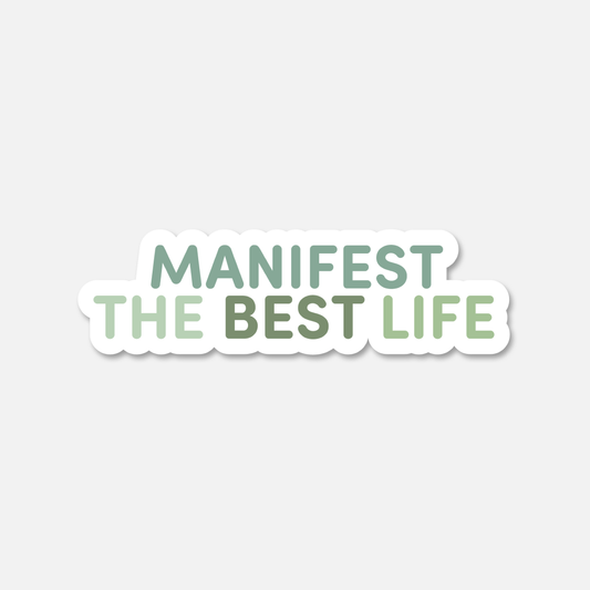 Manifest The Best Life Sage Green  | Footnotes Paper