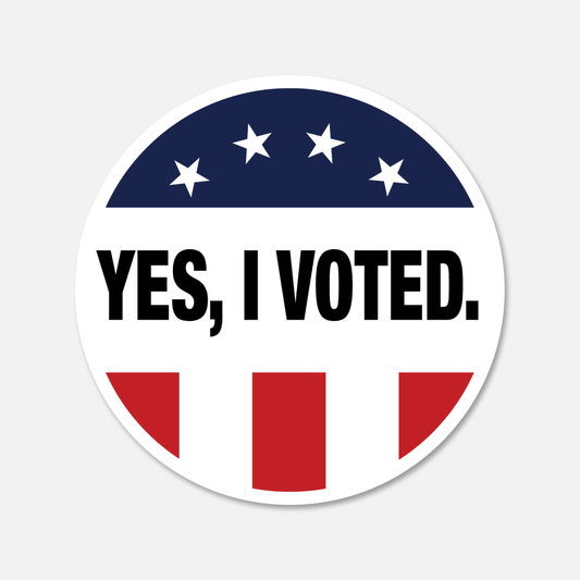 Yes, I Voted Vote Sticker | Footnotes Paper