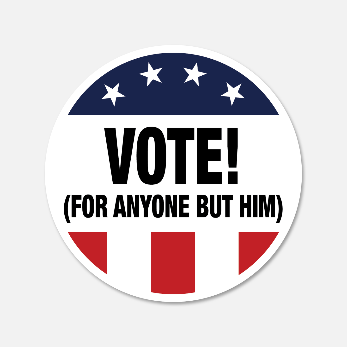 Vote! For Anyone But Him - Aesthetic Waterproof Stickers for Water Bottles