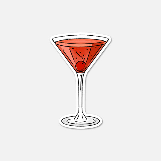 Manhattan Cocktail Sticker – Waterproof & Classic