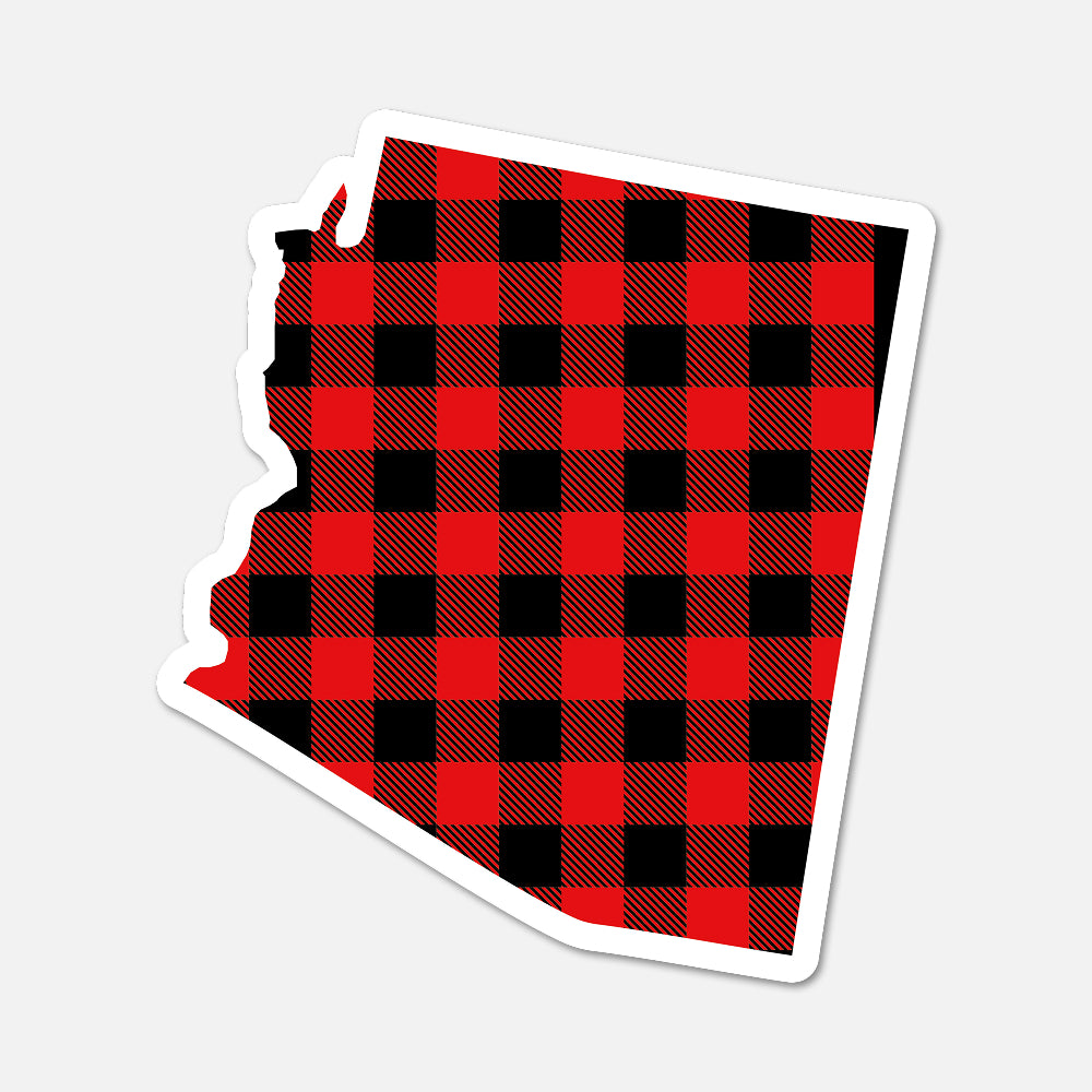 Red and black checkered pattern on a white background