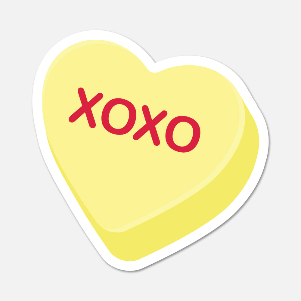 XOXO Candy Heart Sticker