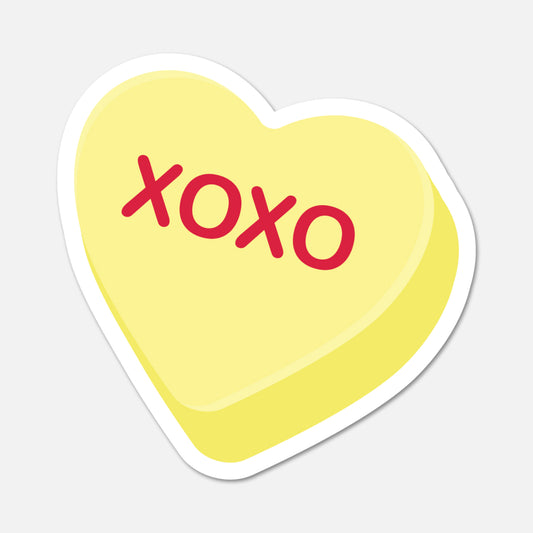 XOXO Candy Heart Sticker