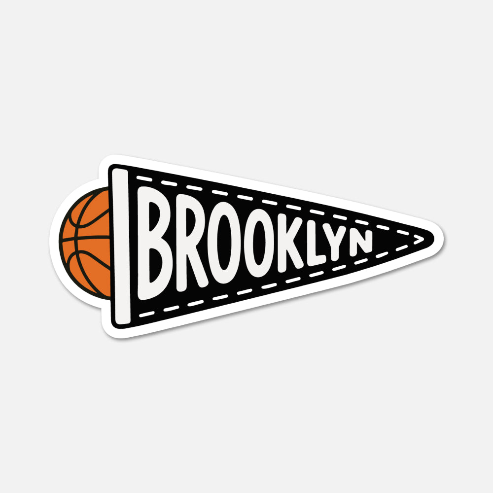 Brooklyn Basketball Pennant - Sports Sticker