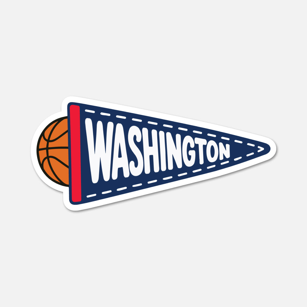 Washington Basketball Pennant - Sports Sticker