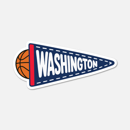 Washington Basketball Pennant - Sports Sticker