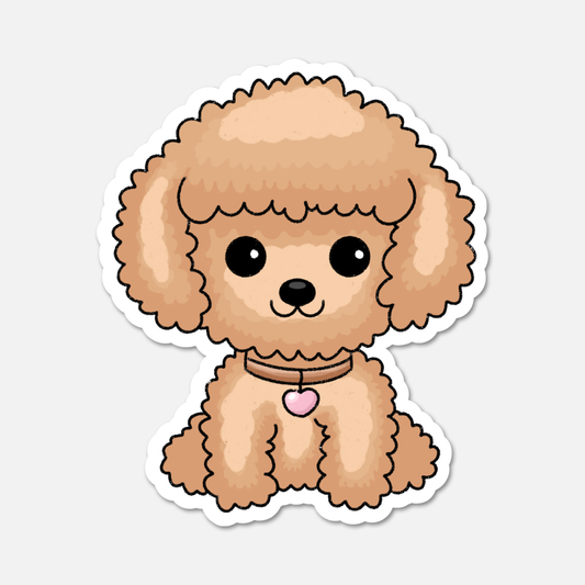 Maple Golden Poodle Die-Cut Sticker | Waterproof Dog Decal with Matte Finish